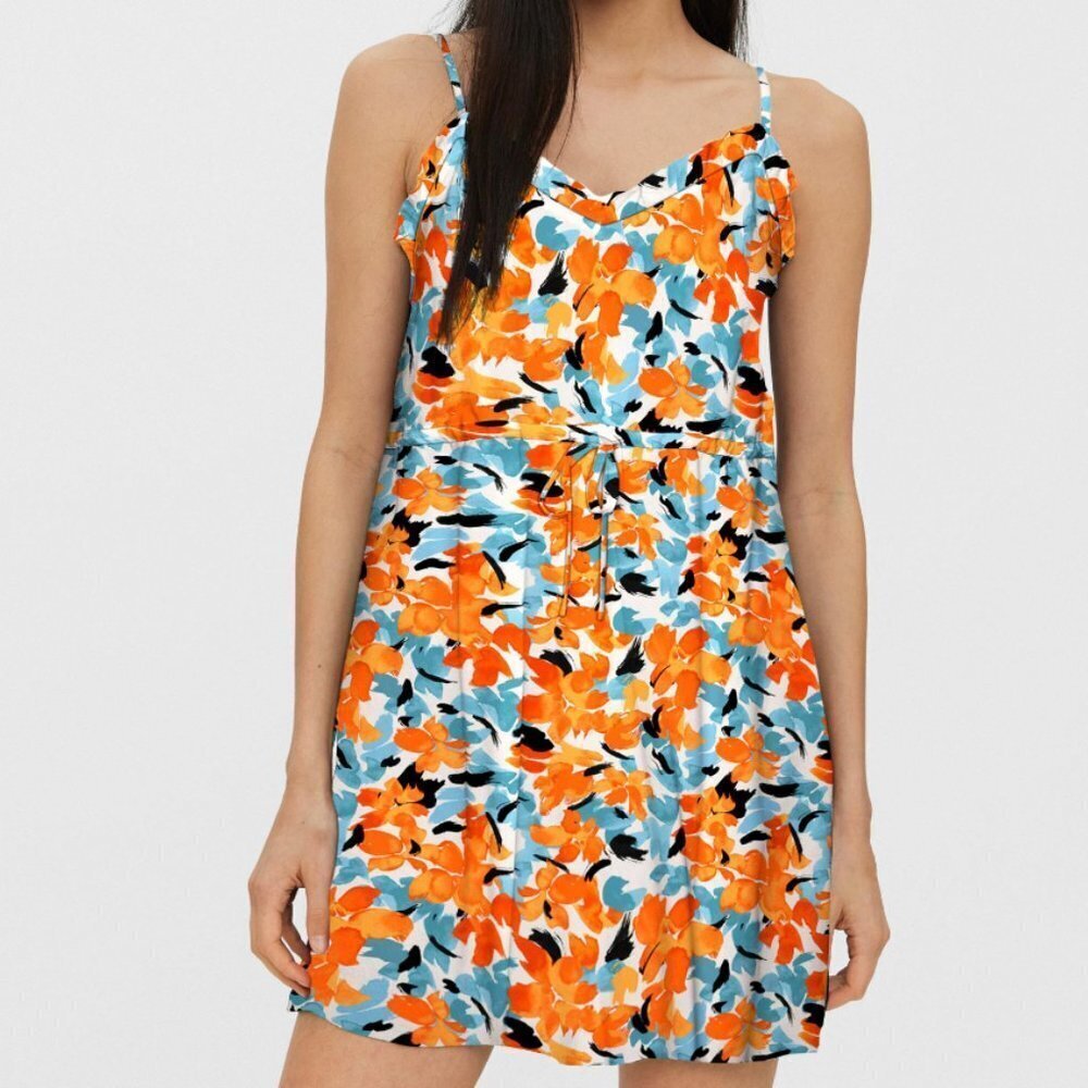 Vero Moda Floral Viscose V-neck Strap Mini Dress, size M NWT